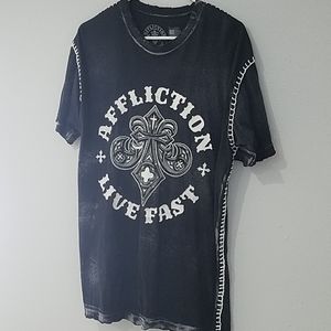 AFFLICTION T-SHIRT, black, size X-Large